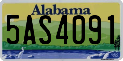 AL license plate 5AS4091