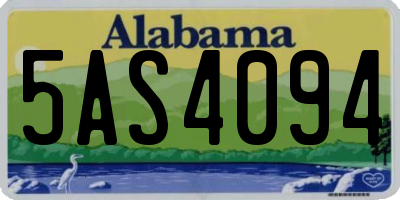 AL license plate 5AS4094