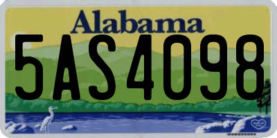 AL license plate 5AS4098