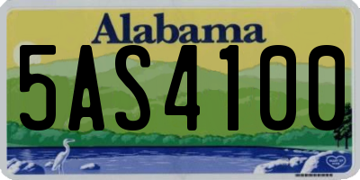 AL license plate 5AS4100