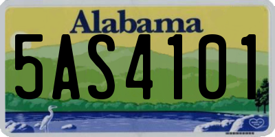 AL license plate 5AS4101