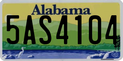 AL license plate 5AS4104