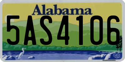 AL license plate 5AS4106