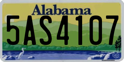 AL license plate 5AS4107