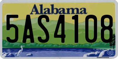 AL license plate 5AS4108