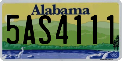 AL license plate 5AS4111