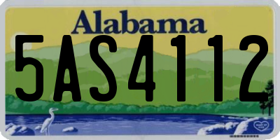 AL license plate 5AS4112