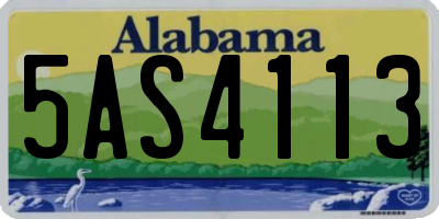 AL license plate 5AS4113