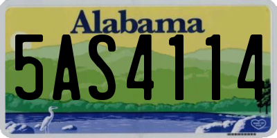AL license plate 5AS4114