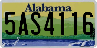 AL license plate 5AS4116
