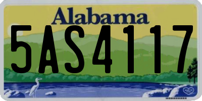 AL license plate 5AS4117