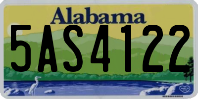 AL license plate 5AS4122