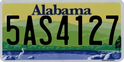 AL license plate 5AS4127