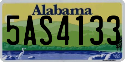 AL license plate 5AS4133