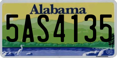 AL license plate 5AS4135