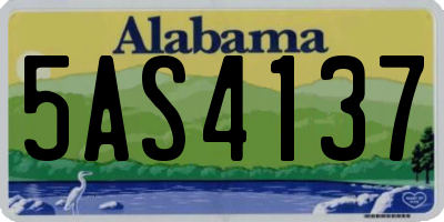 AL license plate 5AS4137