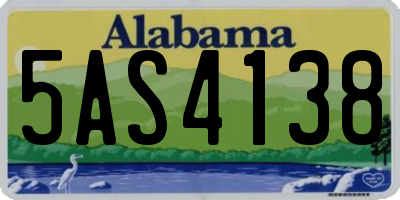 AL license plate 5AS4138