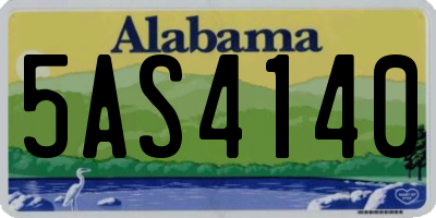 AL license plate 5AS4140