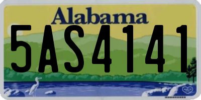 AL license plate 5AS4141