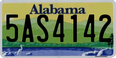 AL license plate 5AS4142