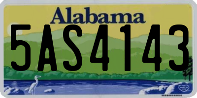 AL license plate 5AS4143