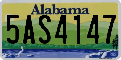 AL license plate 5AS4147