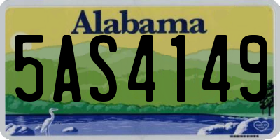 AL license plate 5AS4149