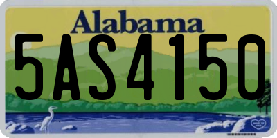 AL license plate 5AS4150