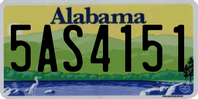 AL license plate 5AS4151