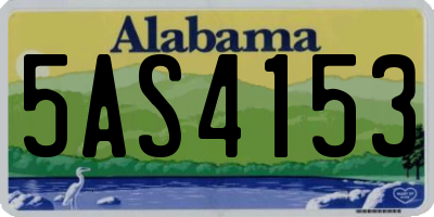 AL license plate 5AS4153