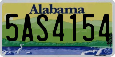 AL license plate 5AS4154
