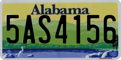 AL license plate 5AS4156