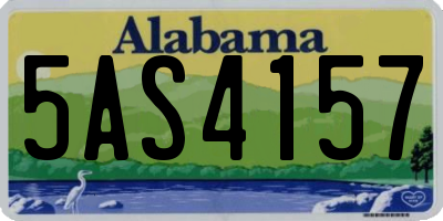AL license plate 5AS4157