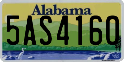 AL license plate 5AS4160