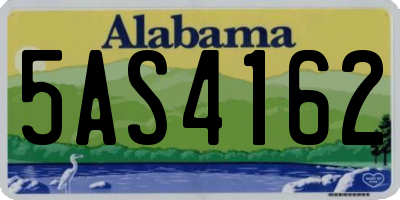AL license plate 5AS4162