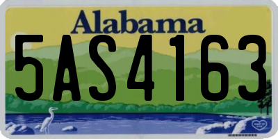 AL license plate 5AS4163