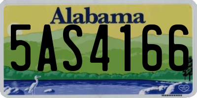 AL license plate 5AS4166