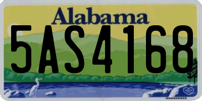 AL license plate 5AS4168