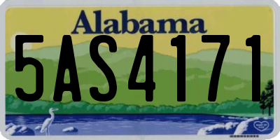 AL license plate 5AS4171