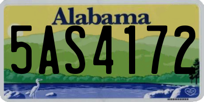 AL license plate 5AS4172