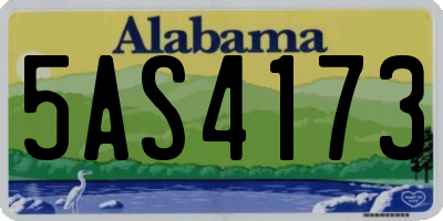 AL license plate 5AS4173
