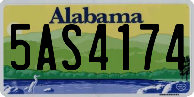 AL license plate 5AS4174