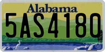 AL license plate 5AS4180