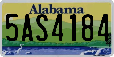 AL license plate 5AS4184