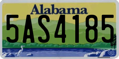 AL license plate 5AS4185