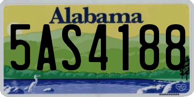 AL license plate 5AS4188