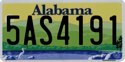 AL license plate 5AS4191