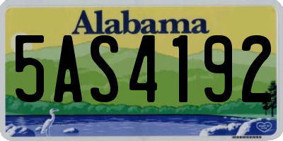AL license plate 5AS4192