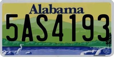 AL license plate 5AS4193