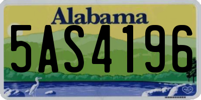 AL license plate 5AS4196